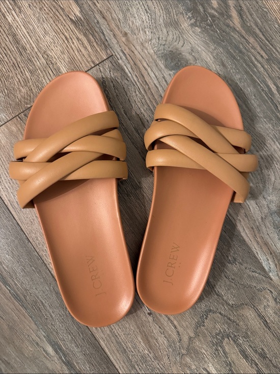 J. Crew Shoes - J. Crew Women’s Tan Braided Strap Slide Sandals
